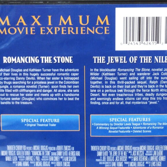 ROMANCING THE STONE & THE JEWEL OF THE NILE DVD Double Feature 2-Disc Set - Picture 3 of 5